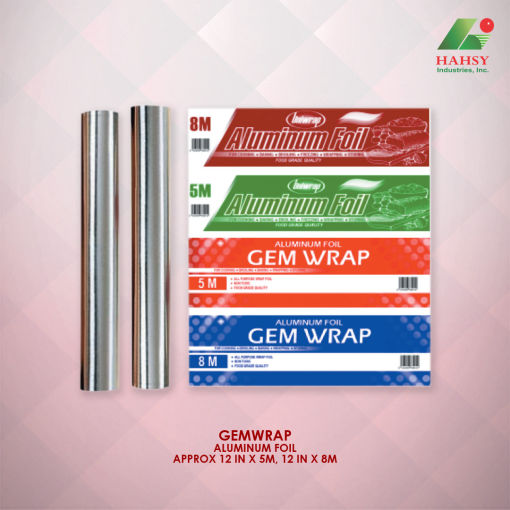 Gemwrap and Uniwrap Aluminum Foil 12cm x 5m and 12cm x 8m