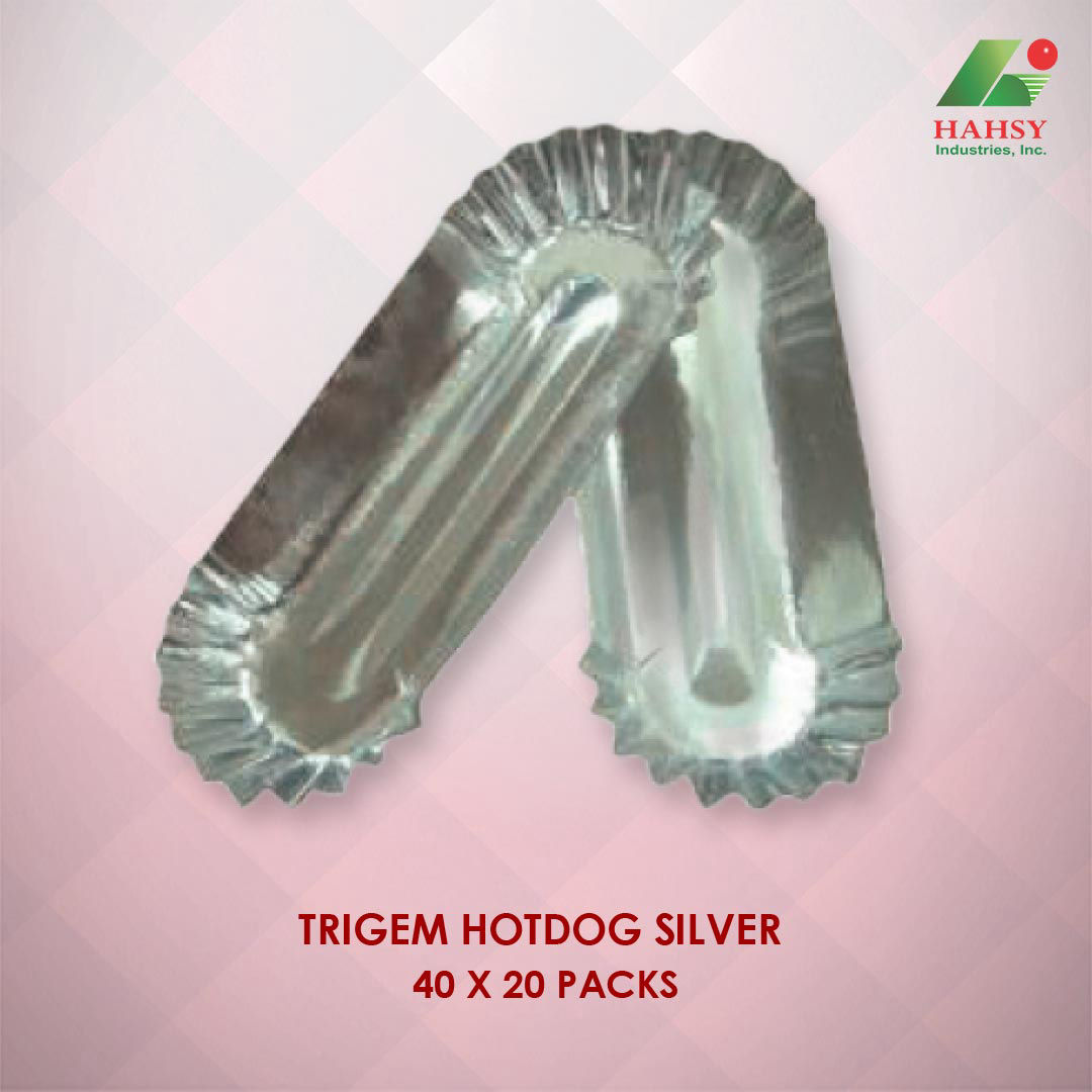 Trigem Hotdog Paper Tray Silver 40x20 Packs