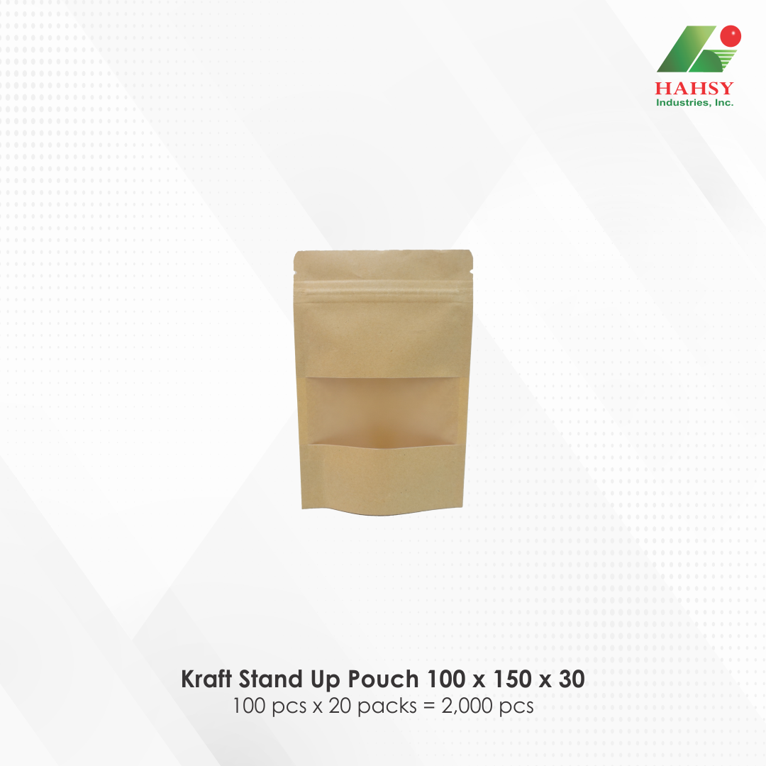02 Kraft Stand Up Pouch 100 x 150 x 30