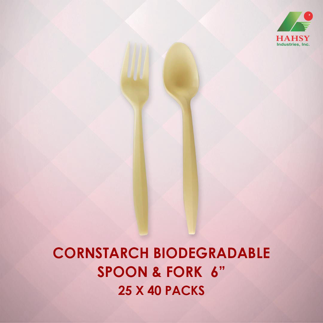 Cornstarch Biodegradable Spoon and Fork 6