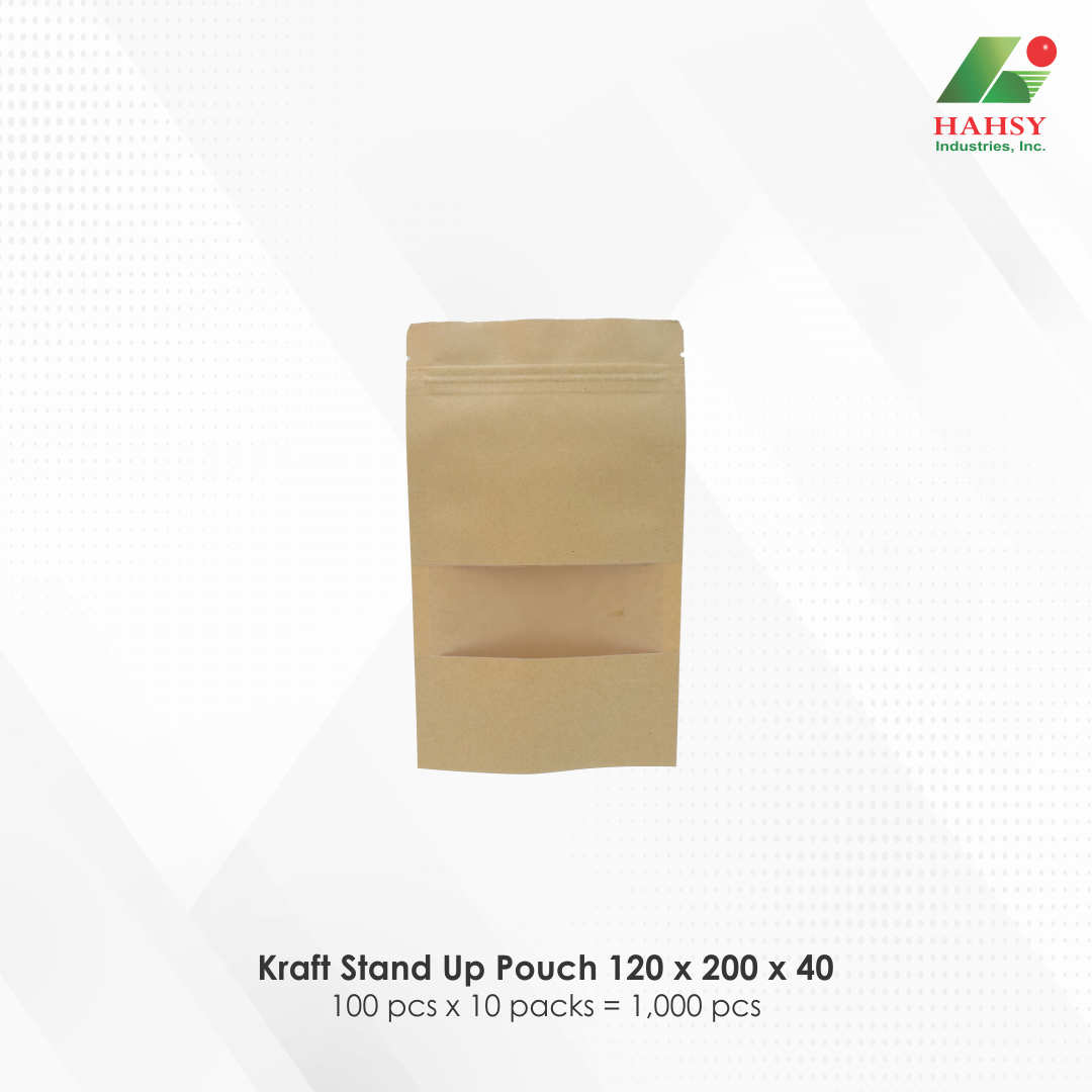 03 Kraft Stand Up Pouch 120 x 200 x 40
