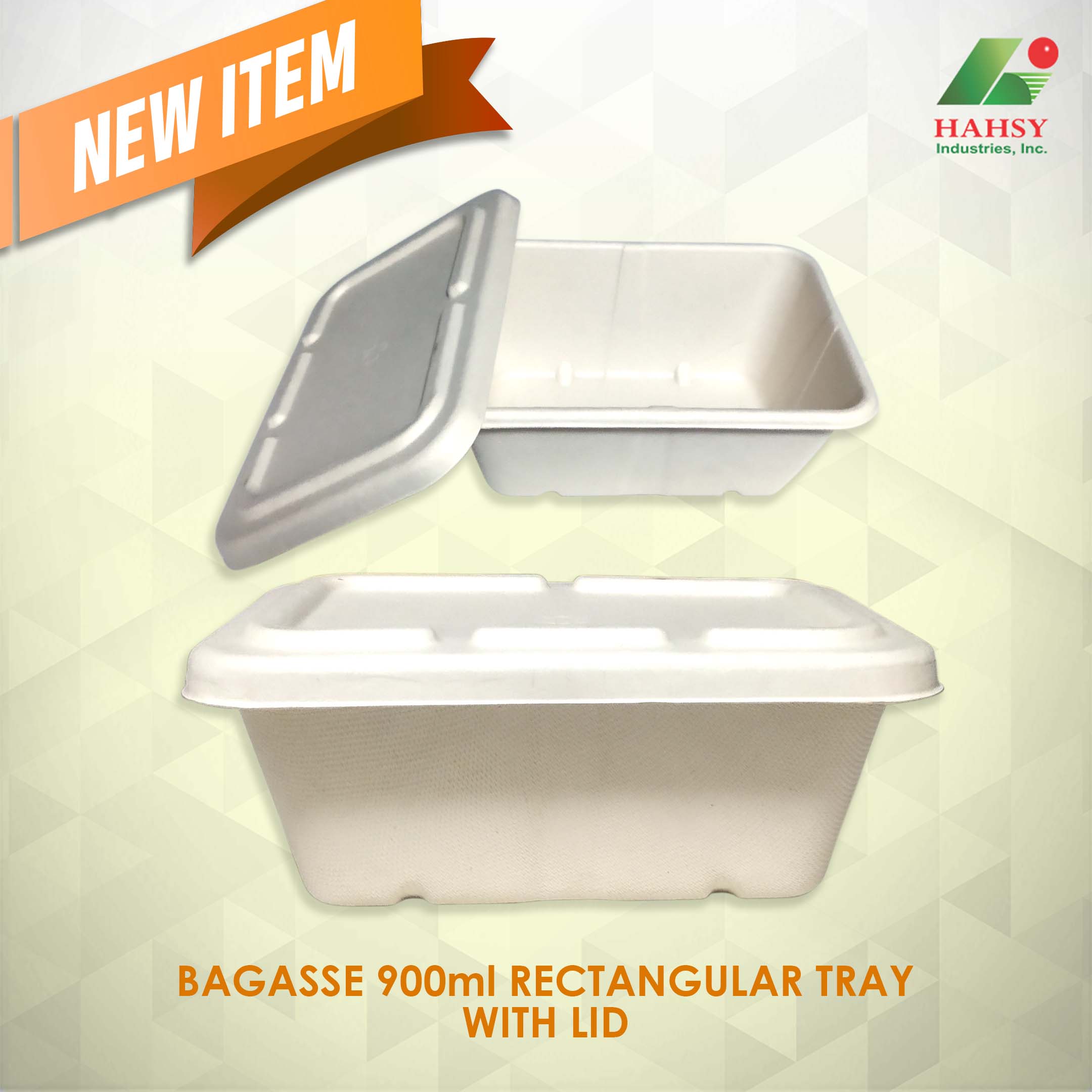 1000ml Rectangular Bagasse Container