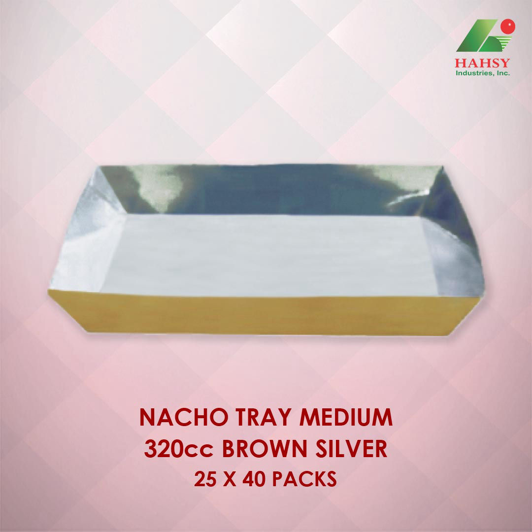 Nacho Tray XS Lam White 25x40 Packs