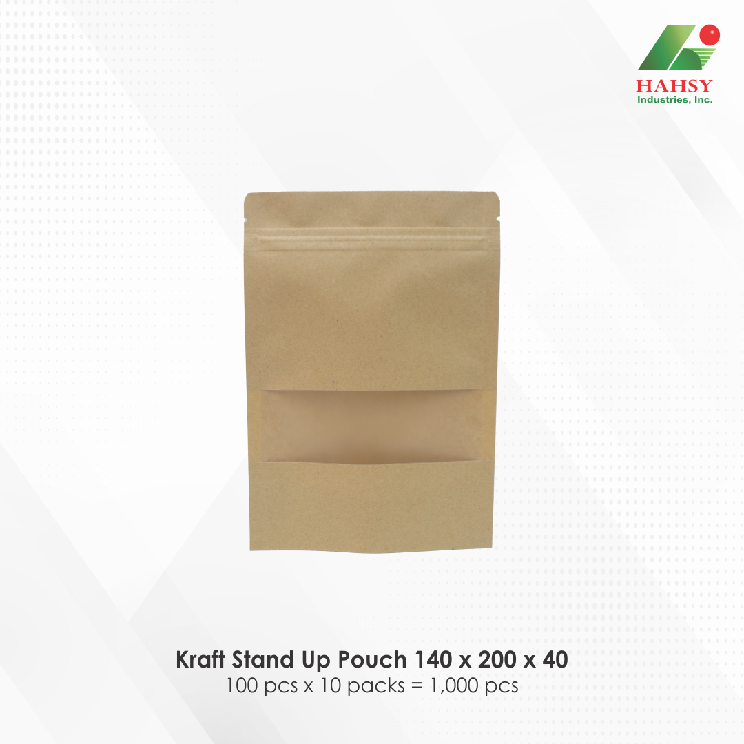 04 Kraft Stand Up Pouch 140 x 200 x 40