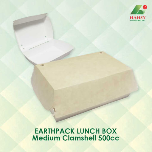 EARTHPACK Lunch Box Medium Clamshell 500cc