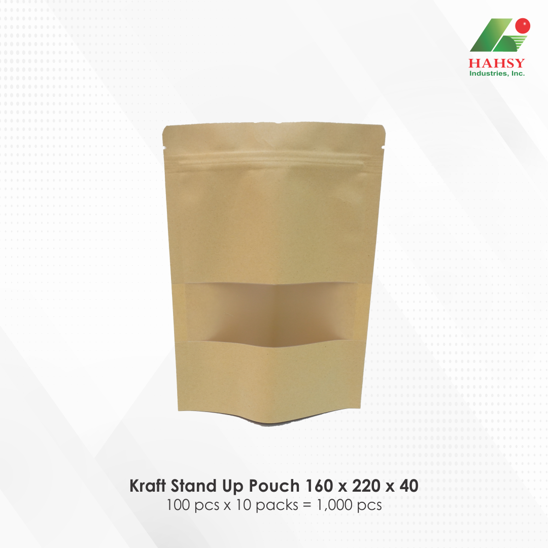 05 Kraft Stand Up Pouch 160 x 220 x 40