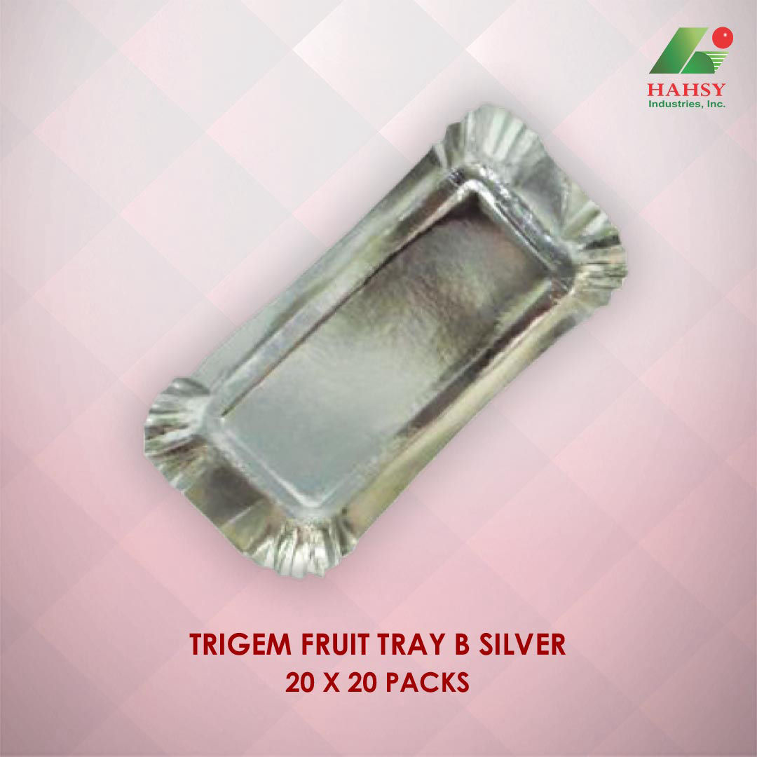 Trigem Fruit Paper Tray B Silver 20x20 Packs