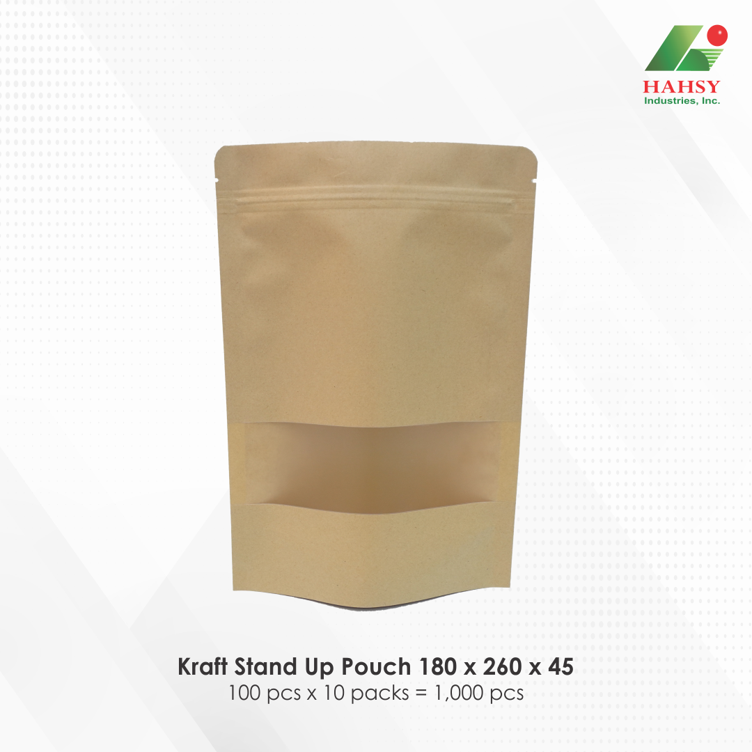06 Kraft Stand Up Pouch 180 x 260 x 45
