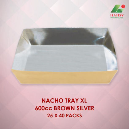 Nacho Tray XS Lam White 25x40 Packs