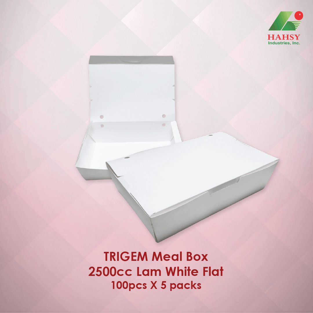 trigem meal box 2500cc lam white flat