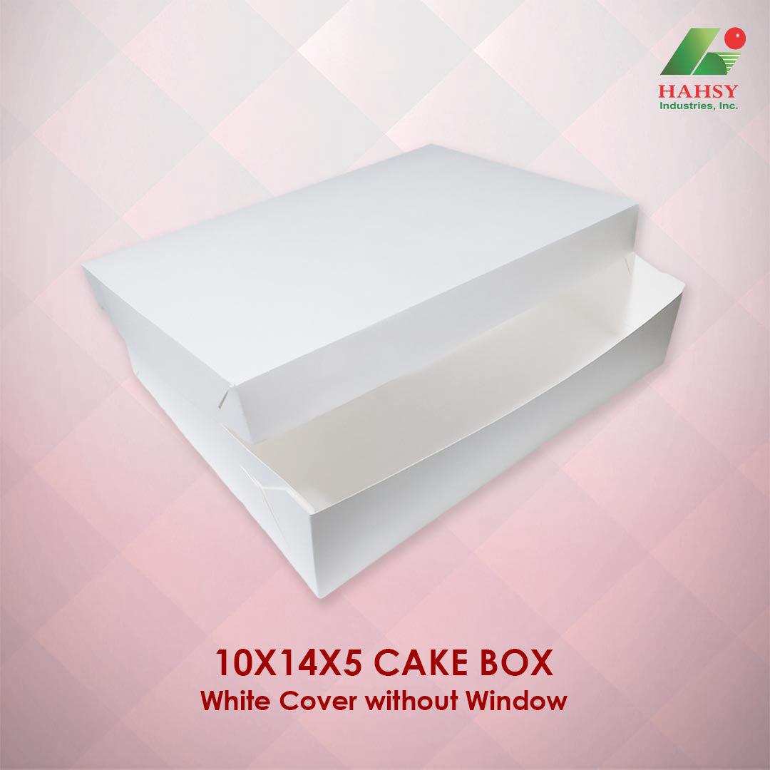 10X14X5 Cake Box White Cover Without Window