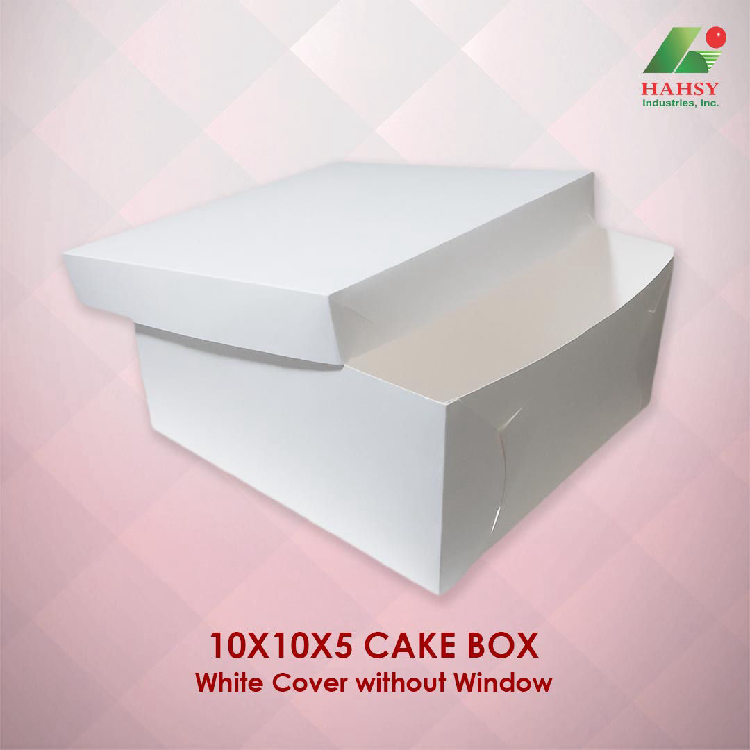 10X10X5 Cake Box White Cover Without Window