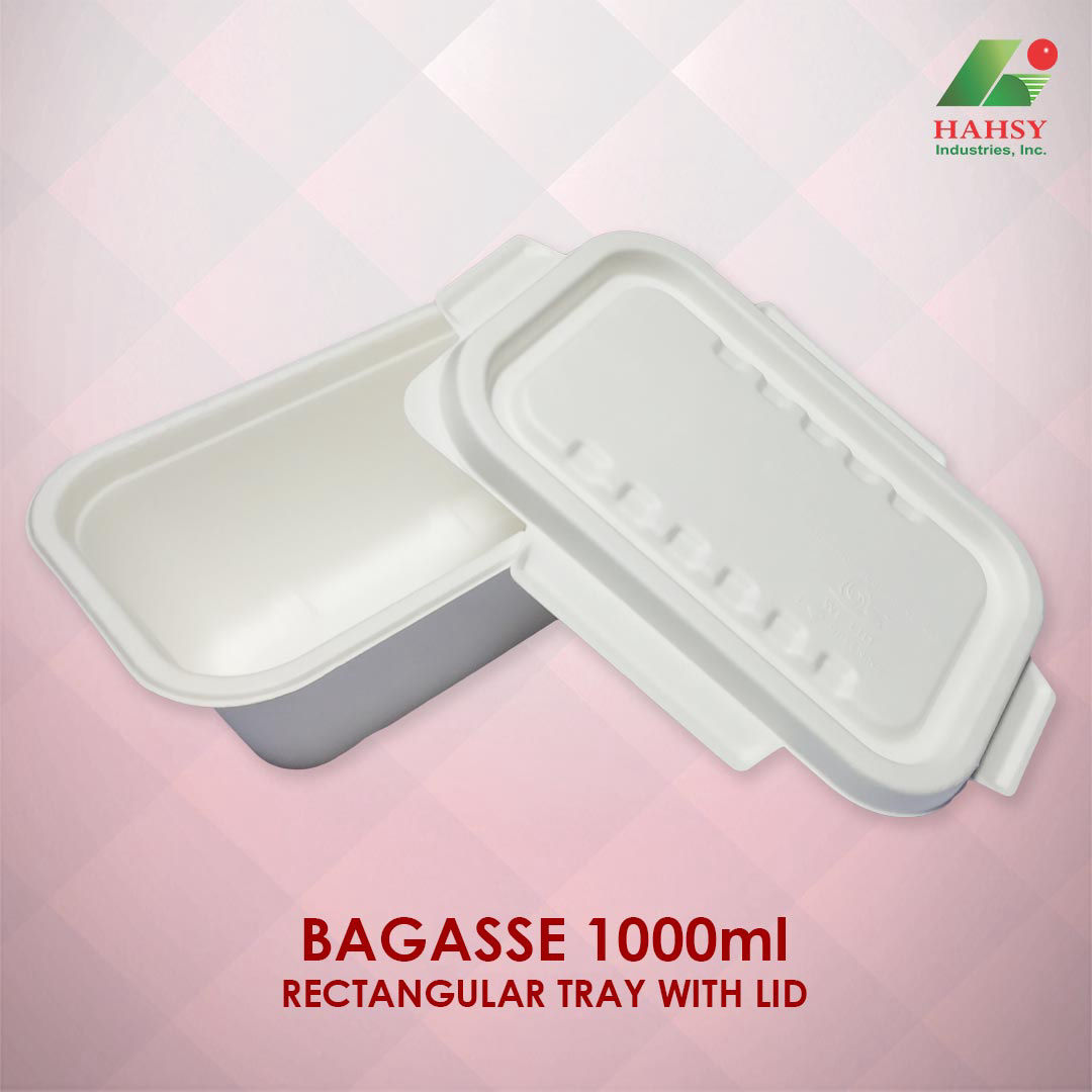 1000ml Rectangular Bagasse Container