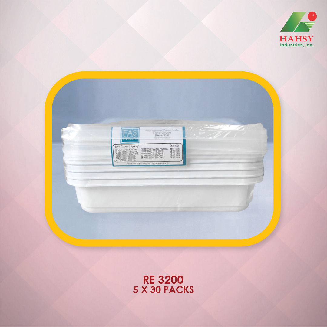 Microwaveable Plastic Container RE-3200