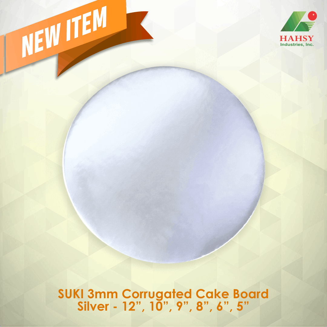 SUKI 3mm Corrugated Cake Board Silver