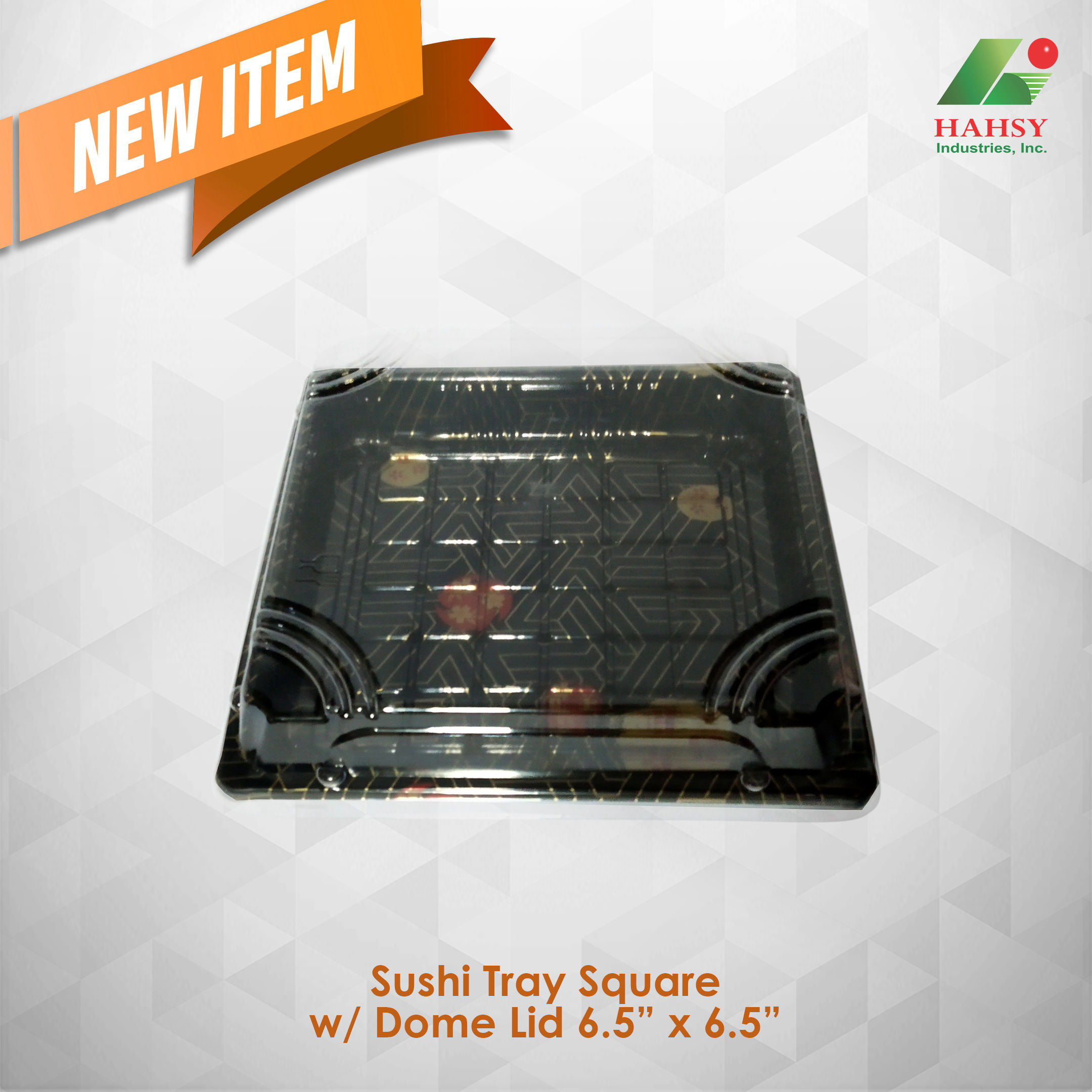 Sushi Tray Square Dome Lid 6.5